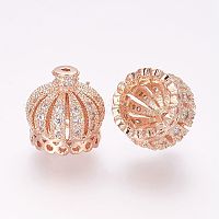 Латунные микро проложить кубического циркония бусы&nbsp;ZIRC-G091-70RG