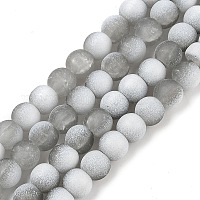 Матовое стекло треск бисер нитей&nbsp;GLAA-U001-6mm-M06