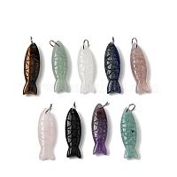 Резные подвески из натурального смешанного камня&nbsp;G-G314-01P