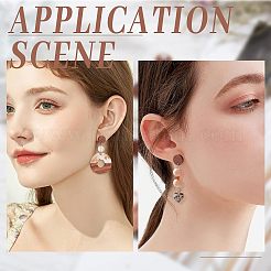 60 шт. фурнитура для сережек-гвоздиков из орехового дерева MAK-NB0001-12