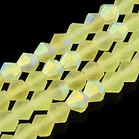 Имитируют нити бус из матового стекла из австрийского хрусталя&nbsp;GLAA-F029-TM3mm-A21