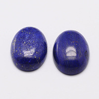 Крашеные овальные природные лазурит кабошоны&nbsp;G-K020-18x13mm-02