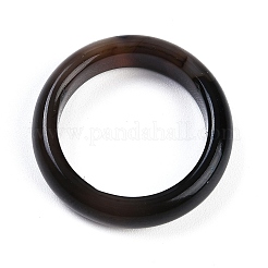 Кольца из окрашенного и нагретого натурального полосатого агата/полосатого агата для женщин&nbsp;RJEW-Z075-02Y