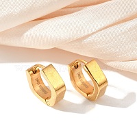 Серьги-кольца из нержавеющей стали 304 с эффектом полировки&nbsp;EJEW-M001-35G