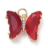 Кулон из латуни с прозрачным кубическим цирконием&nbsp;ZIRC-P079-B02-04