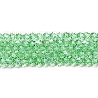 Прозрачные стеклянные бусины гальваническим пряди&nbsp;GLAA-F029-3mm-C24