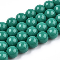 Непрозрачные сплошные цветные стеклянные бусины&nbsp;X-GLAA-T032-P8mm-12