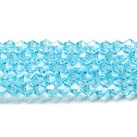 Прозрачные стеклянные бусины гальваническим пряди&nbsp;GLAA-F029-3mm-C20