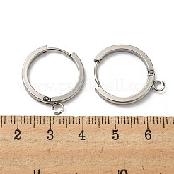 Фурнитура для сережек-колец huggie hoop из нержавеющей стали 201&nbsp;STAS-A167-01H-P