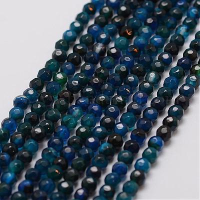 Натуральные полосатые агатовые / полосатые агатовые нити G-G882-4mm-D01-1