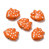 Фарфоровые бусины ручной работы&nbsp;PORC-K010-06G