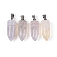 Природные серые агаты подвески&nbsp;G-N349-16P-08