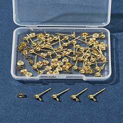 40 шт. фурнитура для сережек-гвоздиков из нержавеющей стали 304 STAS-FS0001-76G