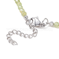 Колье с подвеской в виде клевера из латуни&nbsp;NJEW-JN04325-02