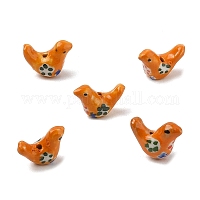 5 шт. фарфоровые бусины ручной работы с принтом&nbsp;PORC-YW0001-27A