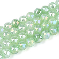 Антикоррозийные гальванические стеклянные бусины&nbsp;GLAA-N064-8mm-09