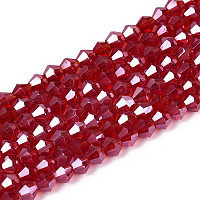 Прозрачные стеклянные бусины гальваническим пряди&nbsp;GLAA-F029-3mm-C30