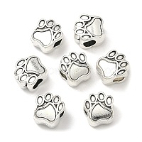 Тибетский стиль сплава цинка собака Прайнтс европейские бисер&nbsp;X-MPDL-R038-008AS-RS