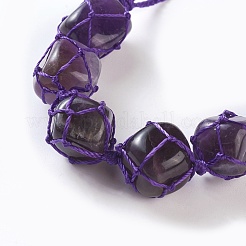 Подвесные украшения из натурального аметиста HJEW-O002-06