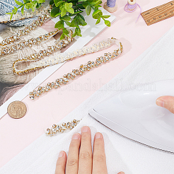 1 ярд хрустальной цепочки для свадебного пояса со стразами горячей фиксации DIY-FG0004-44A