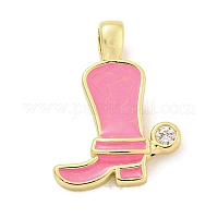 Подвеска из латуни с покрытием из кубического циркония и эмалью.&nbsp;KK-Q814-22G-01