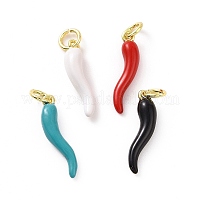 Подвески из латуни с покрытием из эмали&nbsp;KK-C008-20G