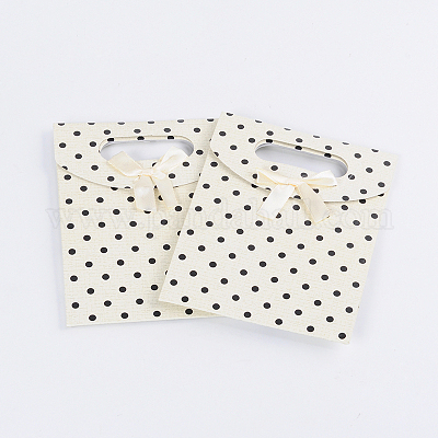 День Святого Валентина пакеты полька печати крафт-бумага-носитель / подарочные пакеты с бантом BP023-11-1