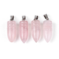 Природного розового кварца подвески&nbsp;G-N349-16P-07