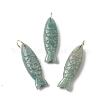 Резные подвески из натурального амазонита&nbsp;G-G314-01G-06