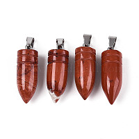 Природные красной яшмы подвески&nbsp;G-N349-16P-05
