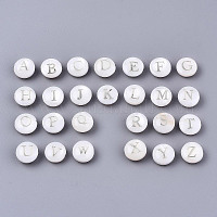 Натуральные пресноводные ракушки алфавит бусины&nbsp;SHEL-S266-12-01S