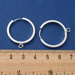 201 фурнитура для сережек-колец Huggie Hoop из нержавеющей стали&nbsp;STAS-A167-01Q-S