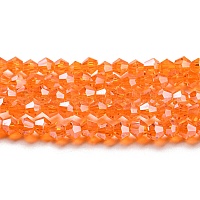 Прозрачные стеклянные бусины гальваническим пряди&nbsp;GLAA-F029-4mm-C11