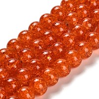 Окрашенного распылением треск стеклянные бусы нити&nbsp;X-CCG-Q001-10mm-09