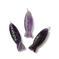 Резные подвески из натурального аметиста&nbsp;G-G314-01G-08
