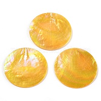 Подвески из натуральной ракушки капиз&nbsp;SSHEL-Z002-01F