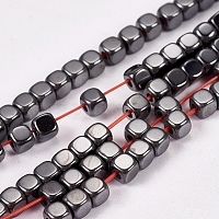 Немагнитные синтетический гематит бисер пряди&nbsp;G-J172-3x3mm-04