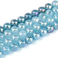 Антикоррозийные гальванические стеклянные бусины&nbsp;GLAA-N064-8mm-11