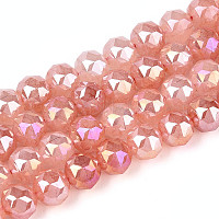 Антикоррозийные гальванические стеклянные бусины&nbsp;GLAA-N064-8mm-06