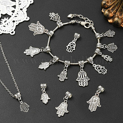 60 шт. 10-цветные европейские подвески из сплава&nbsp;PALLOY-CJ00187