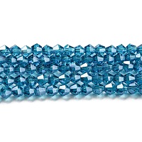 Прозрачные стеклянные бусины гальваническим пряди&nbsp;LS-GLAA-F029-4mm-C01