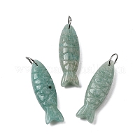 Резные подвески из натурального амазонита&nbsp;X-G-G314-01P-06