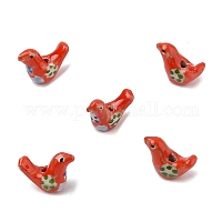 5 шт. фарфоровые бусины ручной работы с принтом&nbsp;PORC-YW0001-27D