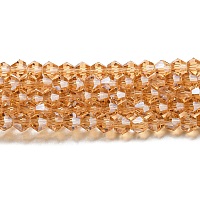 Прозрачные стеклянные бусины гальваническим пряди&nbsp;GLAA-F029-4mm-C18