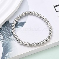 Латунные круглые браслеты из бисера для мужчин и женщин&nbsp;BJEW-B148-05D-P