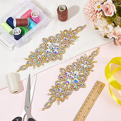 Ромбовидные утюги на аппликациях из страз DIY-WH0304-975B