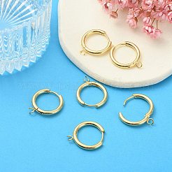 10 шт. фурнитура для сережек-колец Huggie Hoop из нержавеющей стали 201&nbsp;STAS-SZ0003-21B
