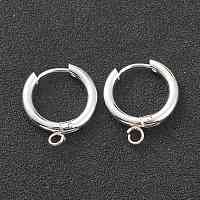 201 фурнитура для сережек-колец Huggie Hoop из нержавеющей стали&nbsp;STAS-P283-01D-S