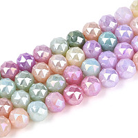 Антикоррозийные гальванические стеклянные бусины&nbsp;GLAA-N064-8mm-01