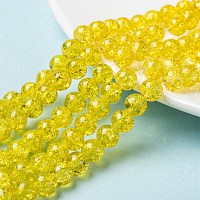 Окрашенного распылением треск стеклянные бусы нити&nbsp;CCG-Q001-8mm-10